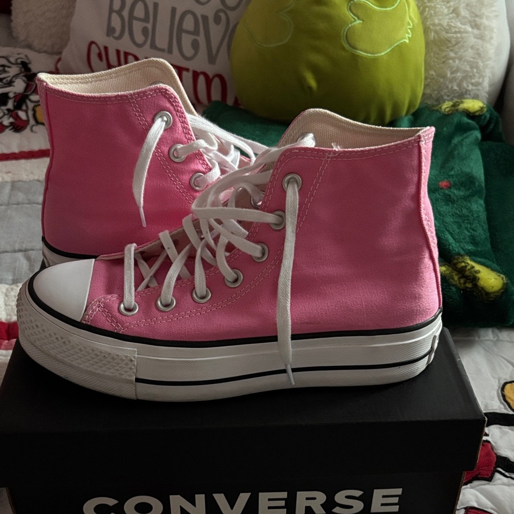 Converse Women's Pink Canvas High-Tops